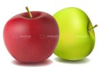 A Pair of Red and Green Apples